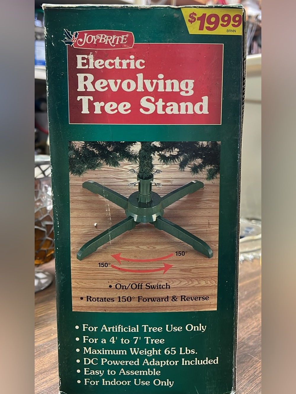 Vintage JoyBrite Electric Revolving Christmas Tree Stand